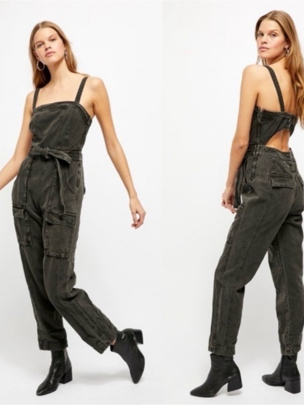 Free people Go West Utility Jumpsuit